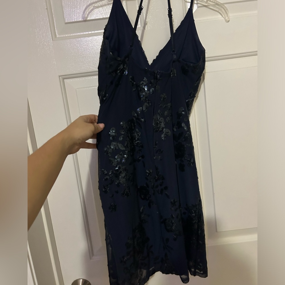 SPEECHLESS women’s navy sequin body con dress